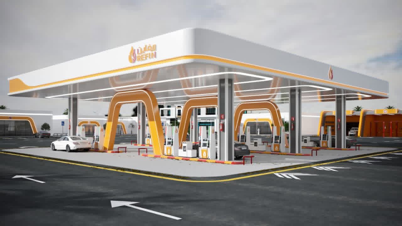 بناء وتصميم هناجر محطات الوقود في السعودية – أمان متكامل وعزل ذكي من ساترون